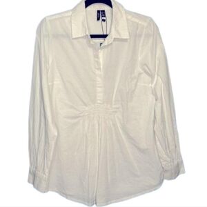 Vero Moda Maternity Oxford Long Sleeve Collared Shirt